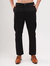 Jet Black Cotton Formal Pant