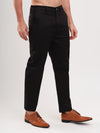 Jet Black Cotton Formal Pant