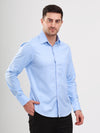 Light Blue Cotton Twill Formal Mens Shirt
