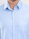 Light Blue Cotton Twill Formal Mens Shirt