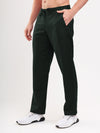 Bottle Green Cotton Viscose Casual Pant with drawstring