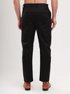 Jet Black Cotton Formal Pant