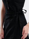 Black Aura Structured Wrap Dress