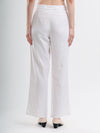 Ivory Ease Cotton Linen Straight Trousers